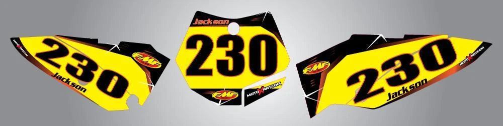 Custom Number Plate Graphics for KTM 65 Barbed Style (2009-2015)