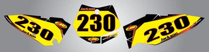 Custom Number Plate Graphics for KTM 65 Barbed Style (2009-2015)