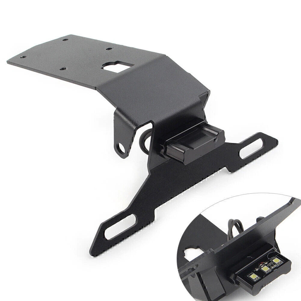 Black Steel License Plate Holder for KAWASAKI Ninja H2 SX (2019-2021)