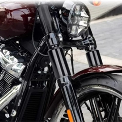 6 x Black Front Fork Boot Slider Shock Covers for Harley Street Bob (2018-2022)