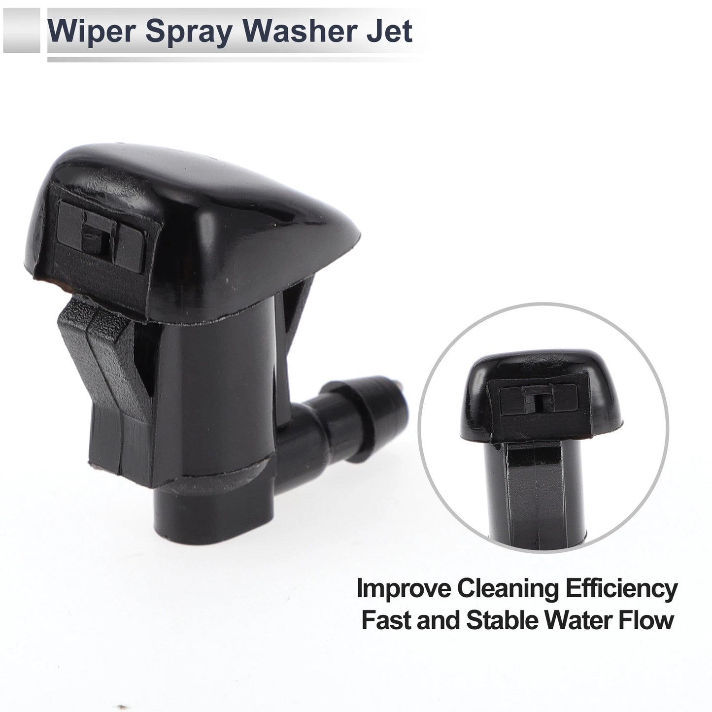 Washer Nozzle & 3 x Hose Connectors for Toyota