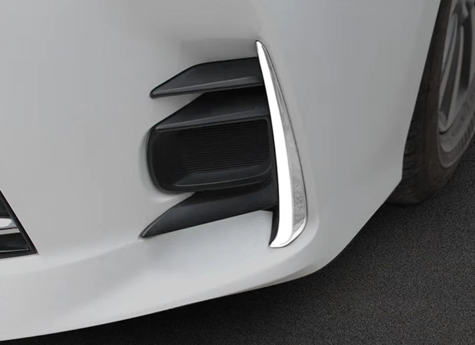 Chrome Front Fog Light Side Lid Brow Cover Trim for 2018-2020 Toyota Sienna 2 x pcs