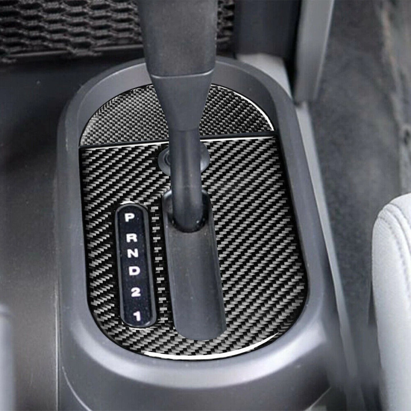 2 x Gear Shift Panel Covers for Jeep Wrangler JK (2007-2010) Carbon Fiber