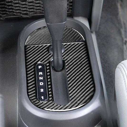 2 x Gear Shift Panel Covers for Jeep Wrangler JK (2007-2010) Carbon Fiber