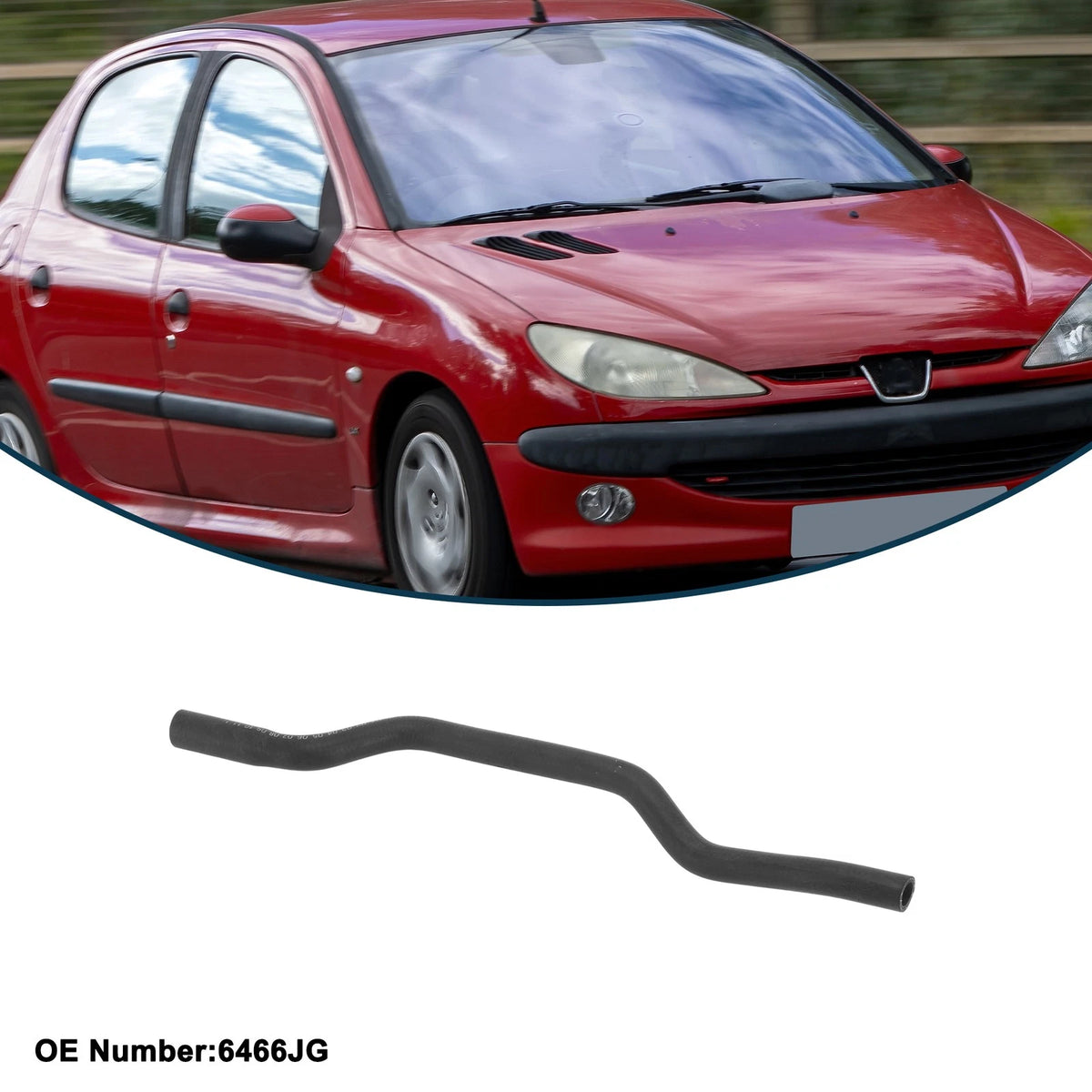 Radiator Hose for Peugeot 206 (1998-2022) Rubber Heating Water Pipe