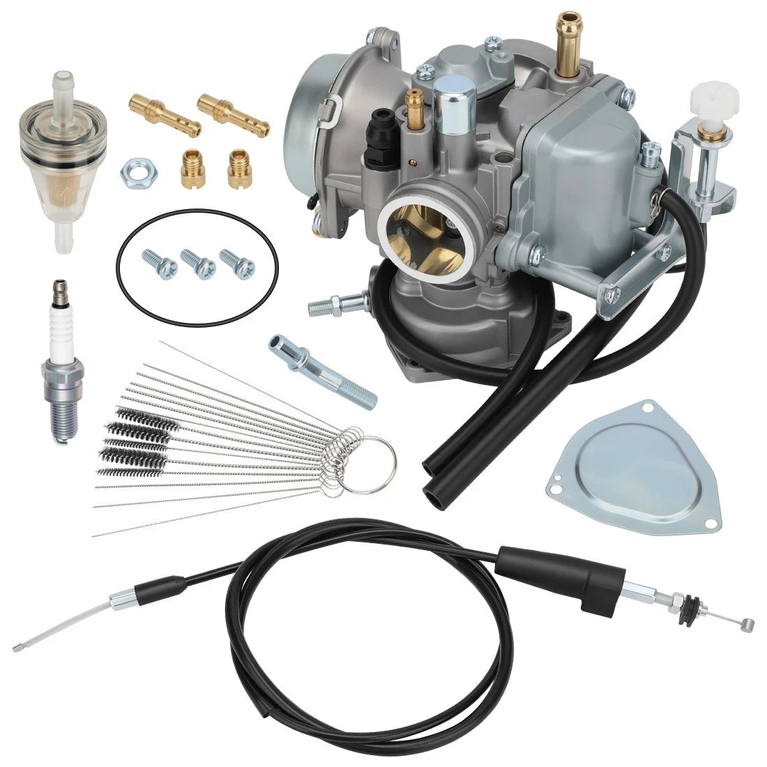 Carburetor & Throttle Cable & Fuel Filter for Suzuki Ozark 250 LTF250(2002-2007)