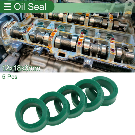Oil Seal Seal Ring Rotary Shaft Seal TPU 12x18x6mm High Pressure 5 Pcs for Make Model