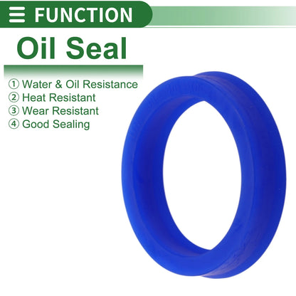 Oil Seal 38x48x10mm Rotary Shaft Seal TPU Blue 5 Pcs