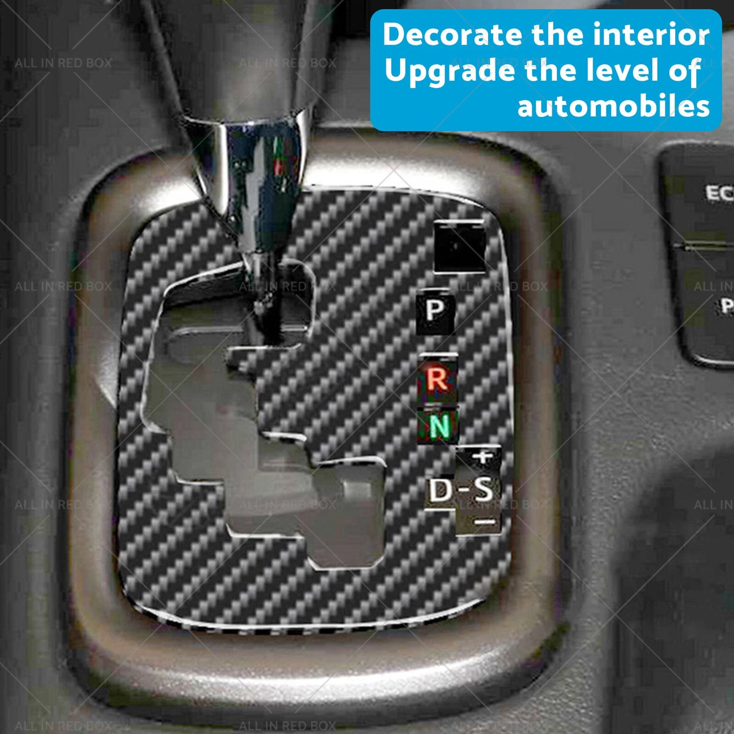 Carbon Fiber Gear Shift Sticker Trim for Toyota Hilux Revo (2015-2023)