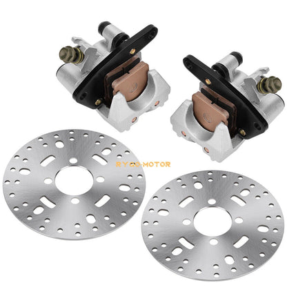 Front Brake Calipers & Brake Rotors for Yamaha Big Bear 350 400 YFM350 YFM400