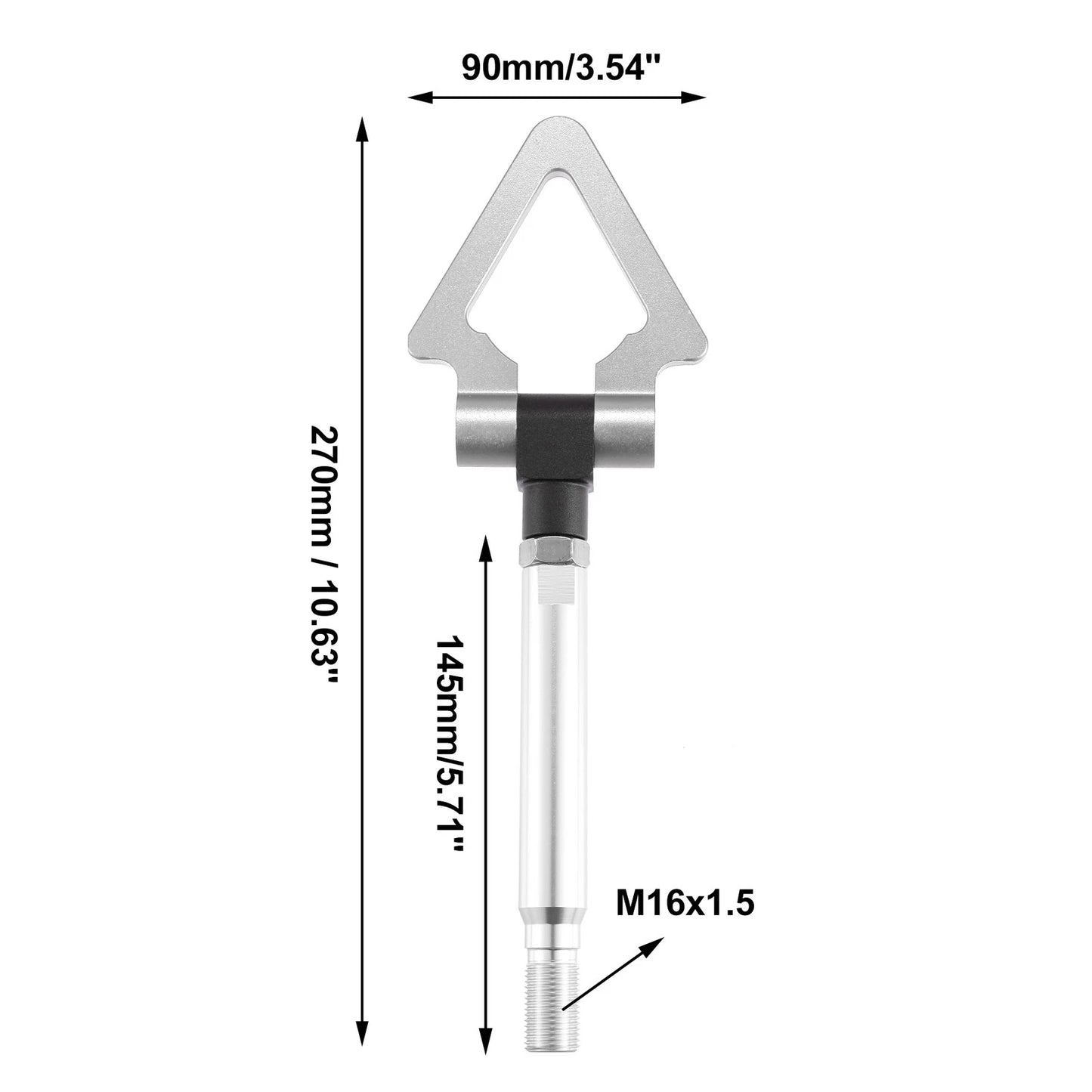Silver Tone Front Bumper Towing Hook for Subaru