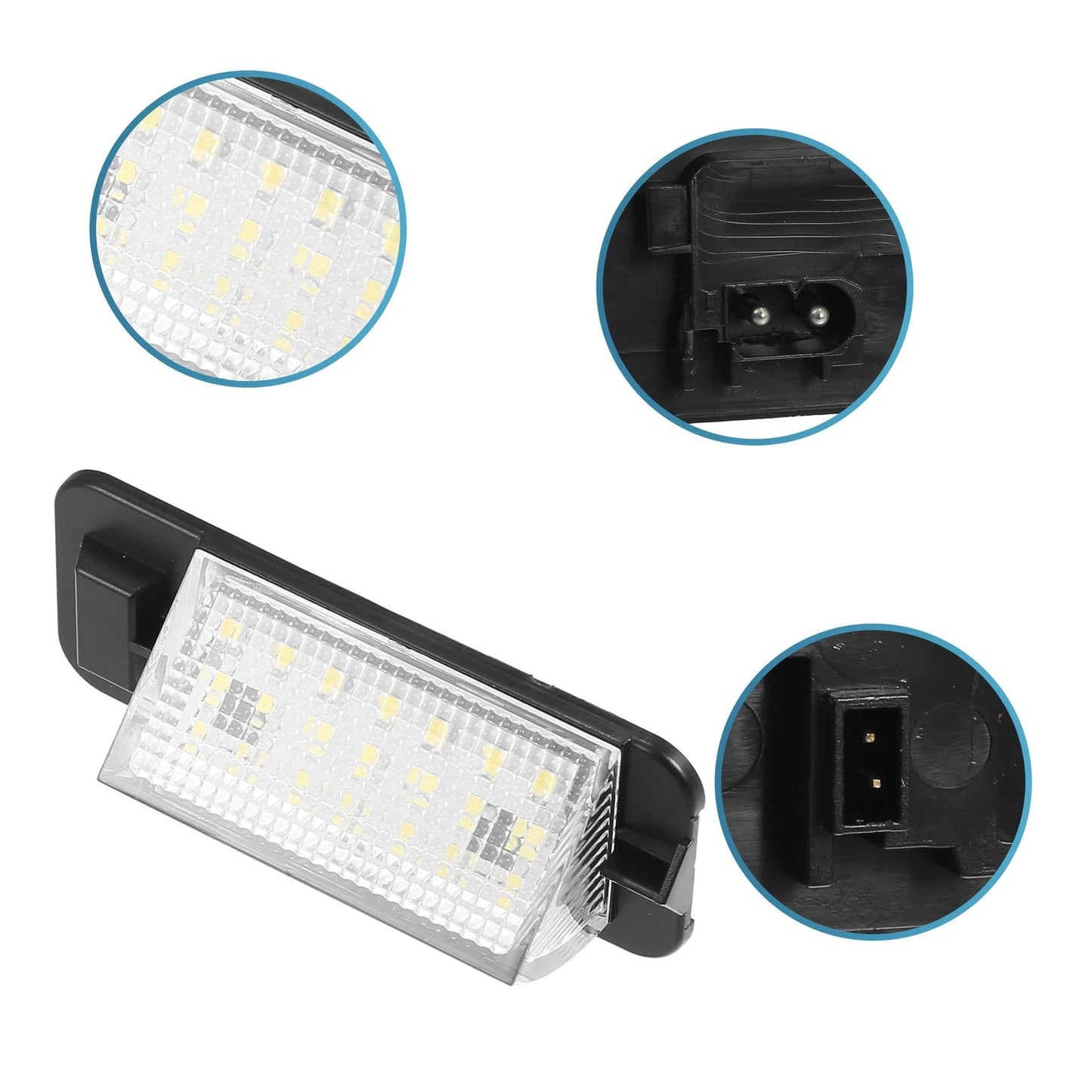2 x Car LED License Plate Lights for BMW 318i (1992-1998)