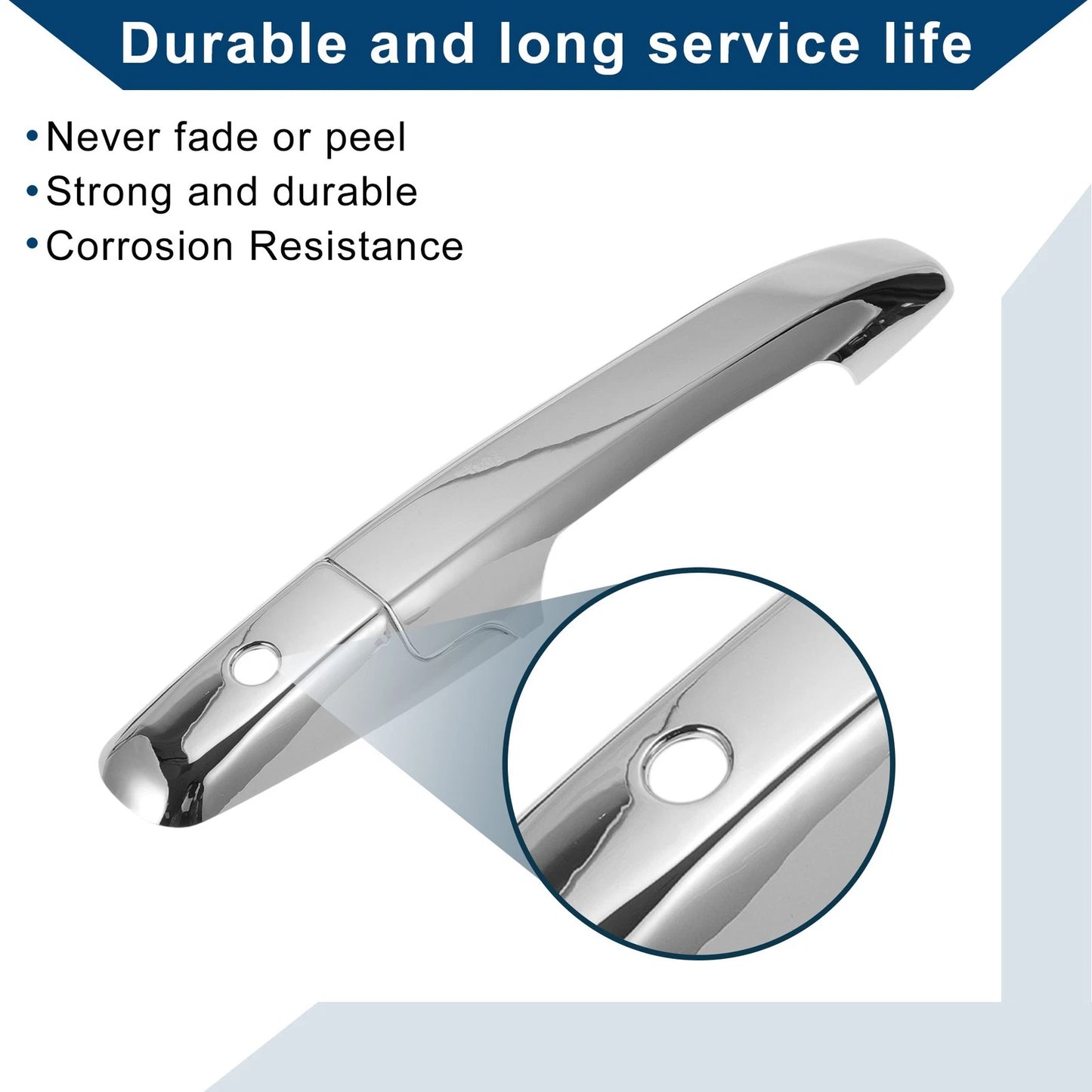 Silver Tone Door Handle Cover Trim for Honda Civic (2006-2011)