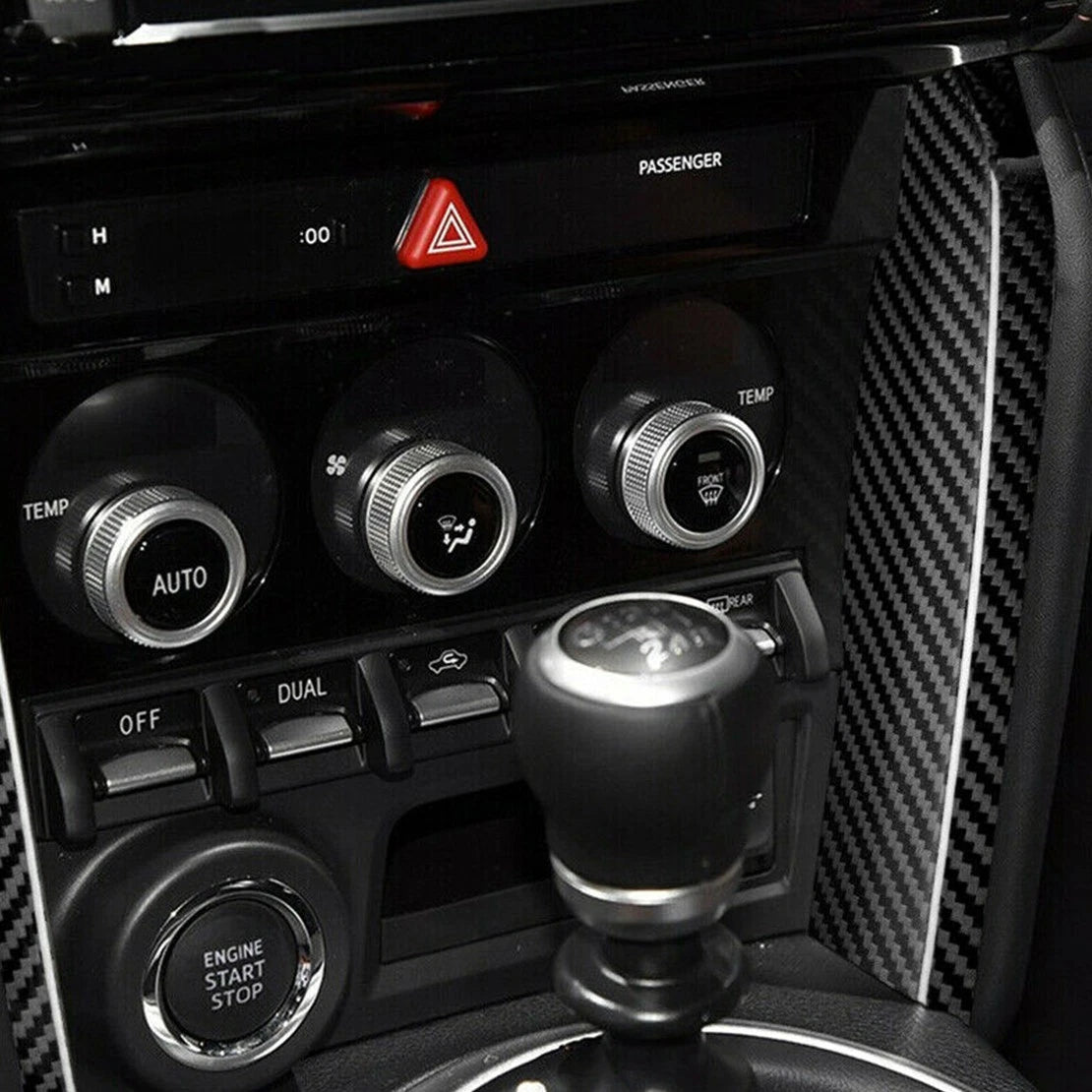 Real Carbon Fiber Center Console Cover for Toyota GT86 (2012-2020)