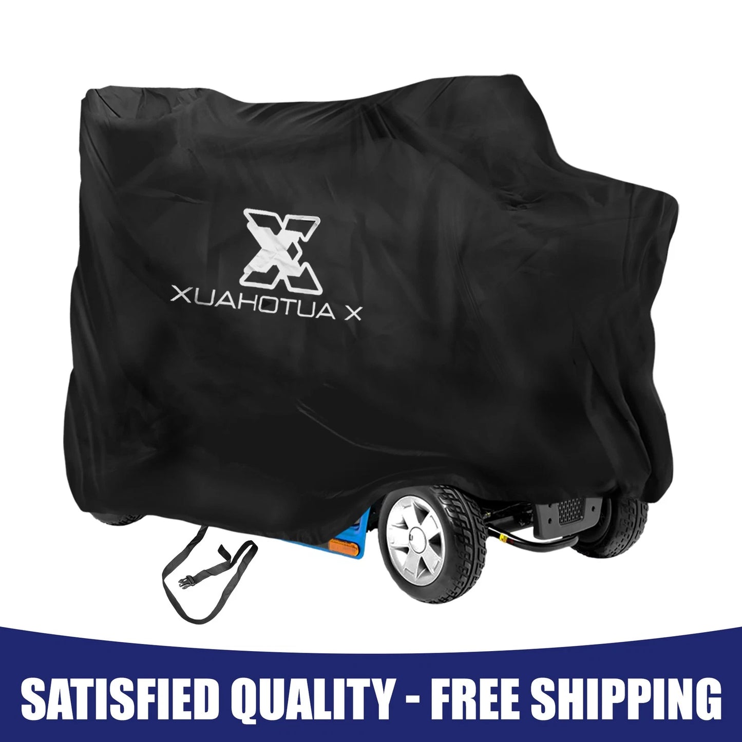 140CM Universal Motorcycle Mobility Scooter Cover 190T Polyester Black