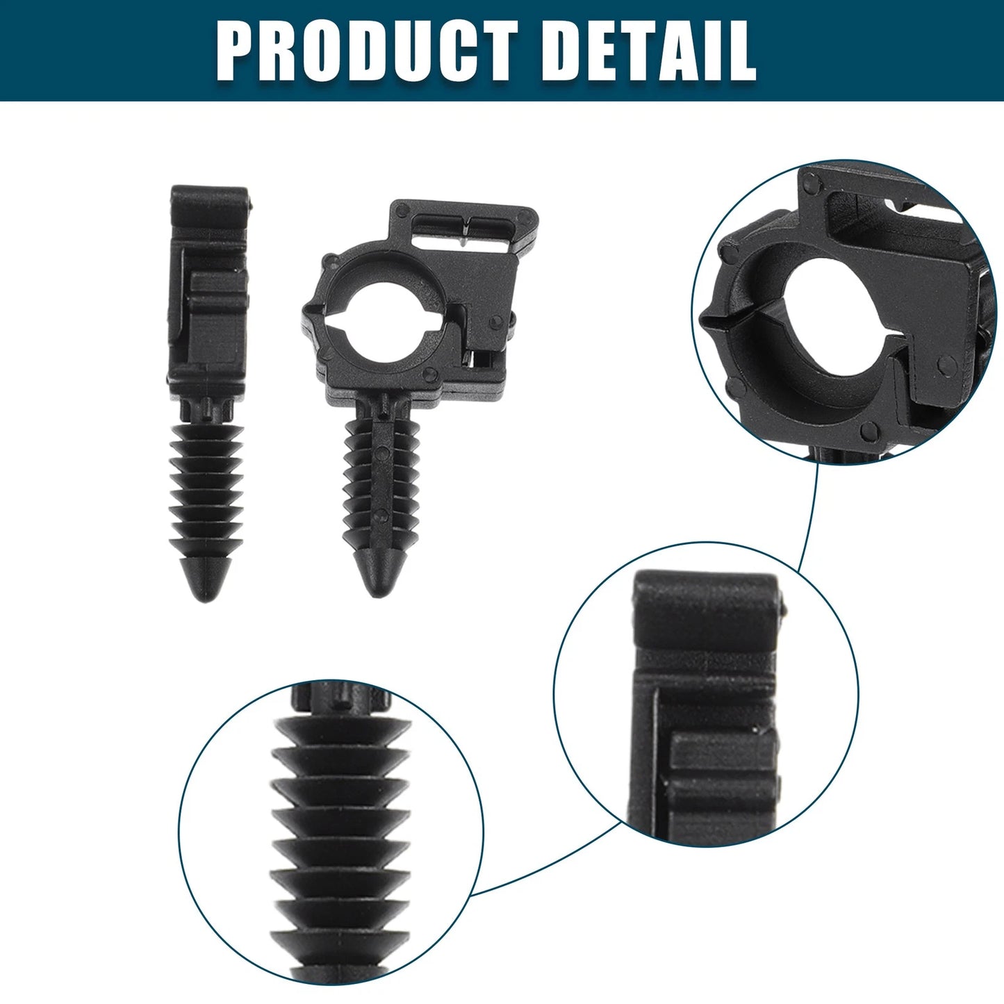 20 x Fuel Line Retaining Clip Wire Routing Clips for GMC Black