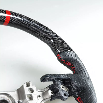 Carbon Fiber Flat Steering Wheel for Toyota Camry Corolla RAV4 (2012-2023)