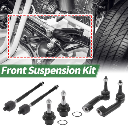 6 Pcs Front Suspension Kit Tie Rod Ends for Ford Expedition (2003-2023)
