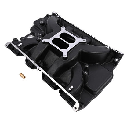 Intake Manifold for Ford FE Black Aluminum Dual Plane Satin