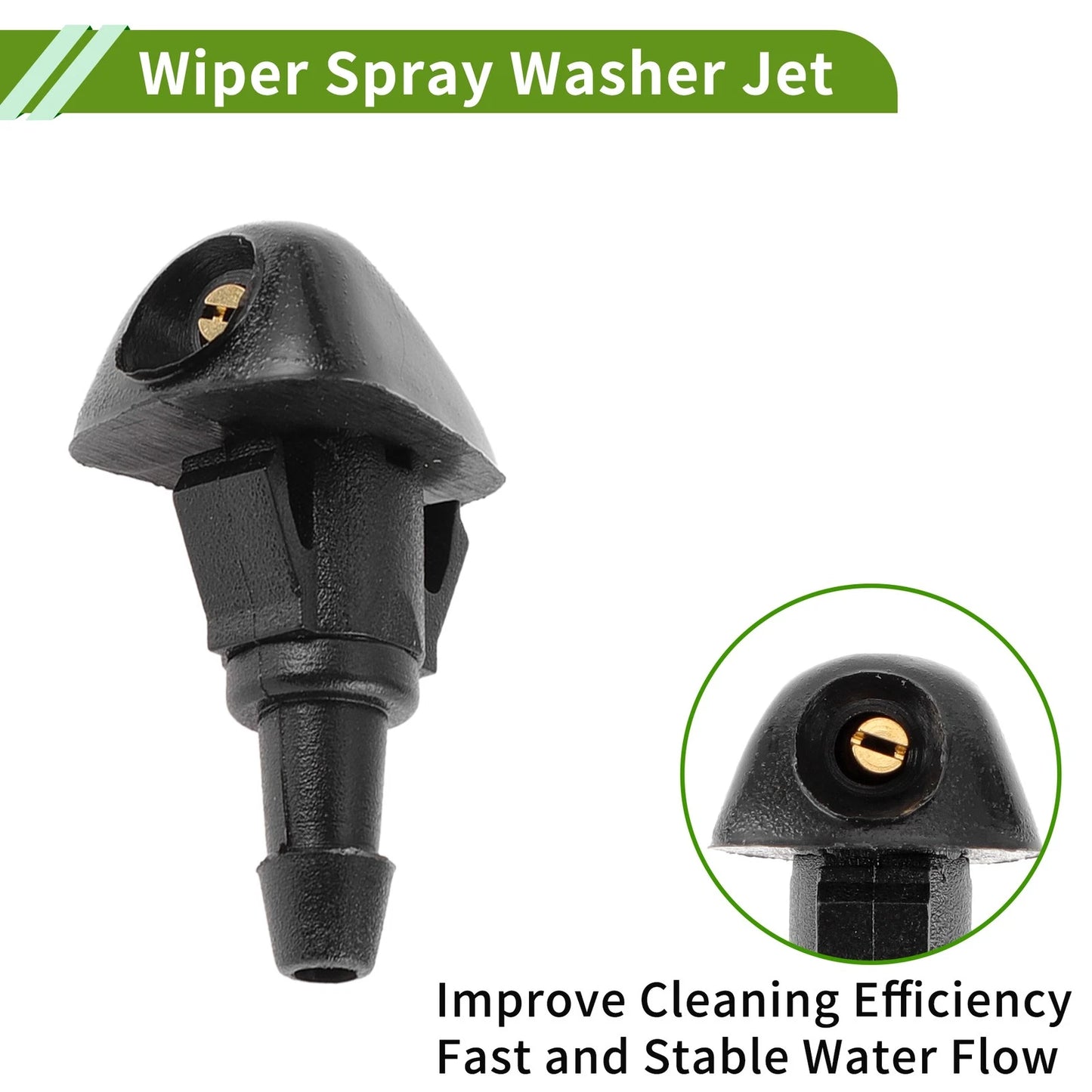 Windshield Washer Nozzle w/ Hose Connector for Honda