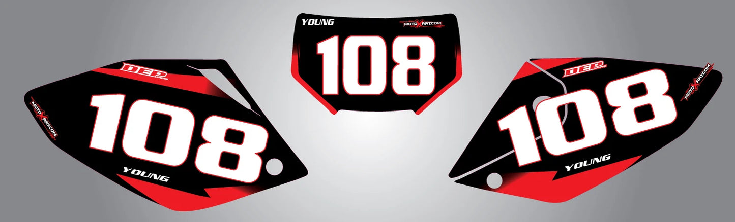 Custom Number Plate Graphics for Honda CRF 250 X (2004-2016) Storm Style Sticker