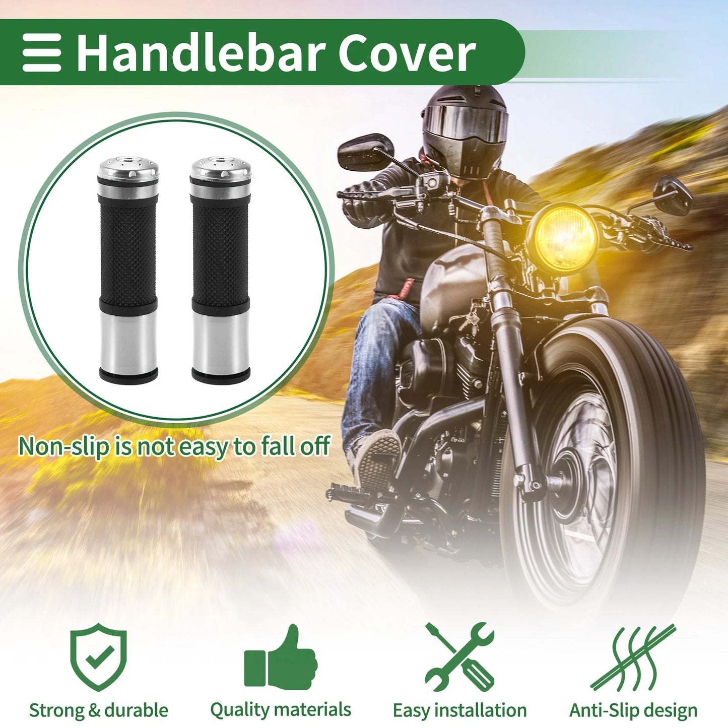 7/8" 22mm / Motorcycle Hand Grips Cover for All Models
