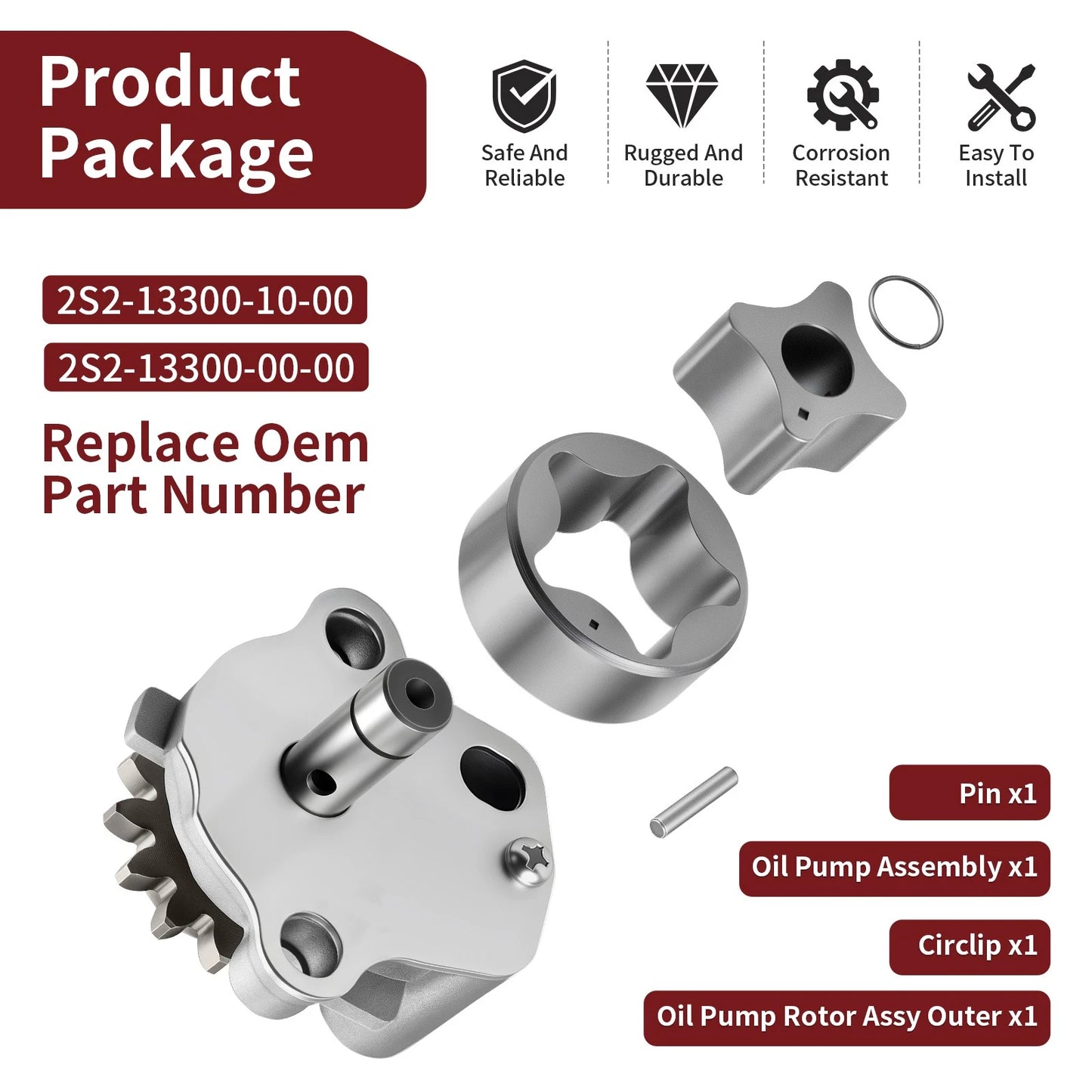 Oil Pump Assembly w/ Rotor for Yamaha YZ450F (2007–2013)