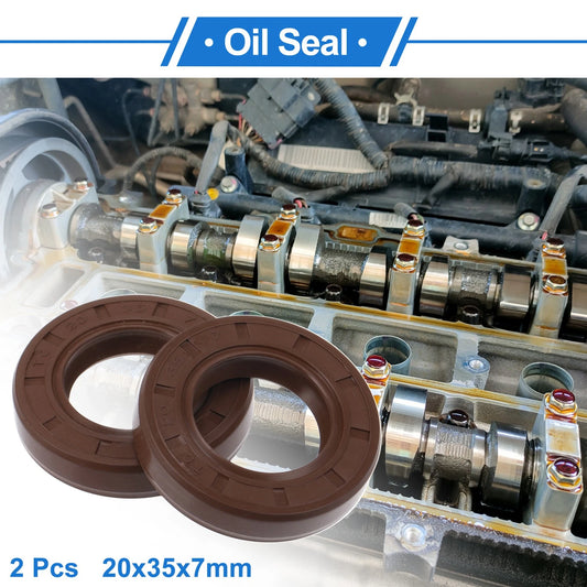 Oil Seal / 20x35x7mm / Rotary Shaft Seal FKM Rubber 2 Pcs