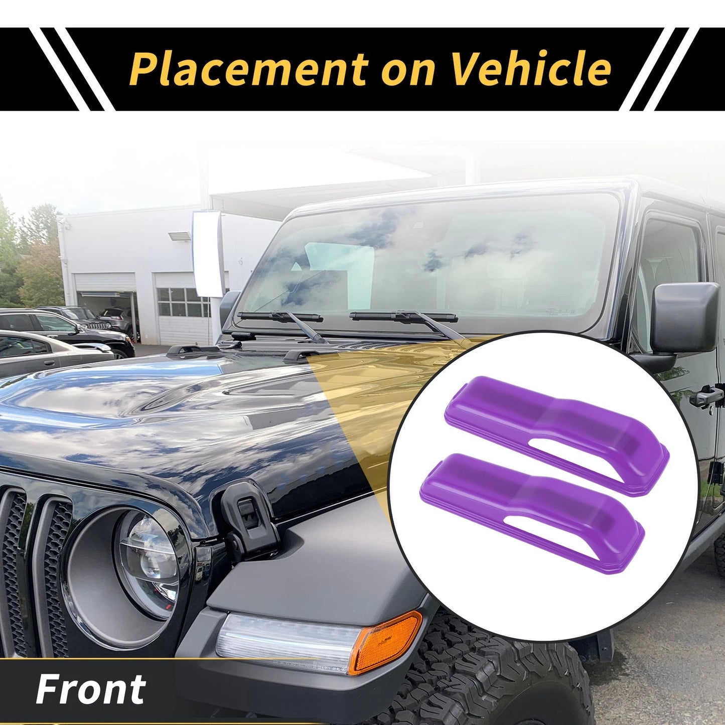 Engine Hood Hinge Covers  for Jeep Wrangler JL JLU Sport Sahara (2018-2023)