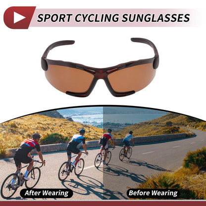 Motorcycle Riding Goggles Brown Lens Brown Frame Triacetyl Cellulose