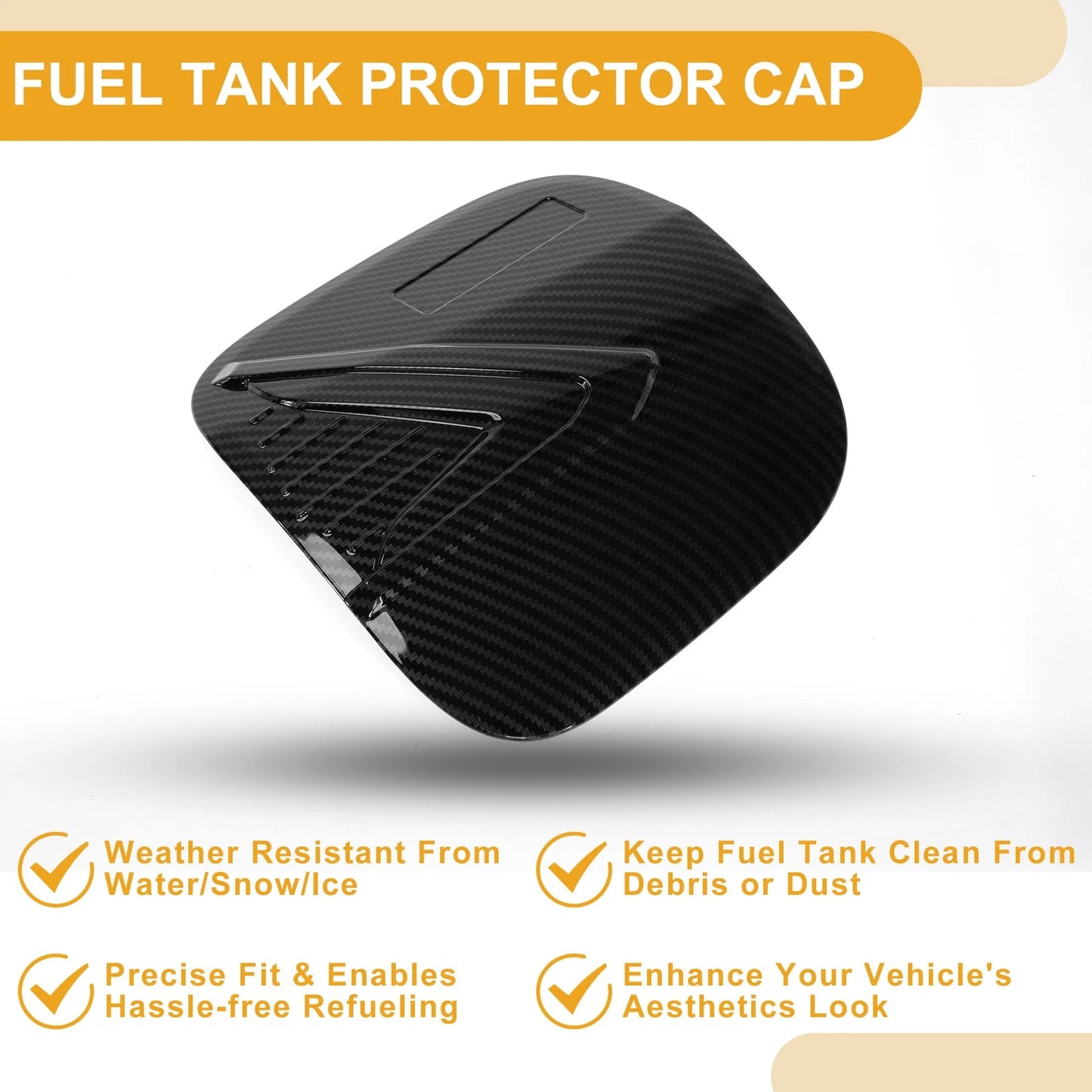 Fuel Tank Door Cap for Mitsubishi Eclipse Carbon Fiber Black Red