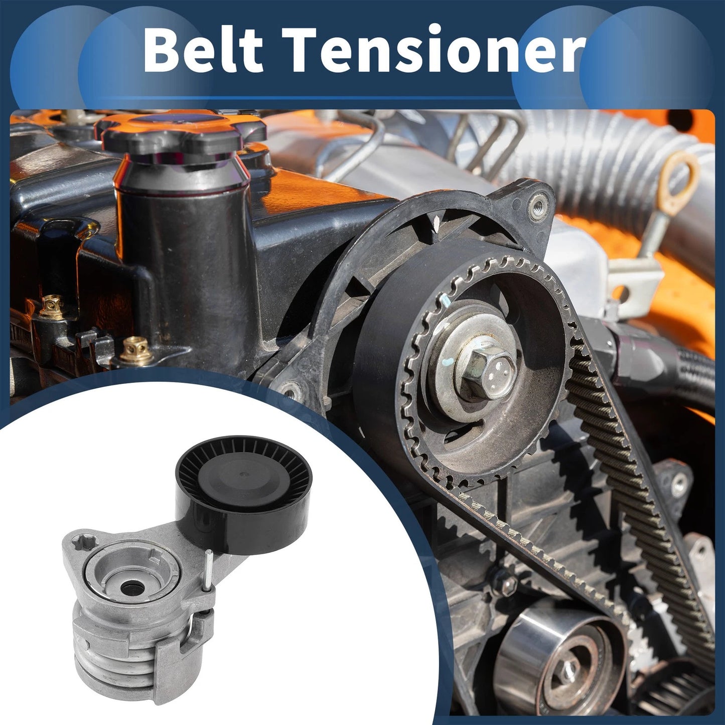 Belt Tensioner for BMW 128i Base 3.0L L6 (2008-2013) - Durable Metal Component