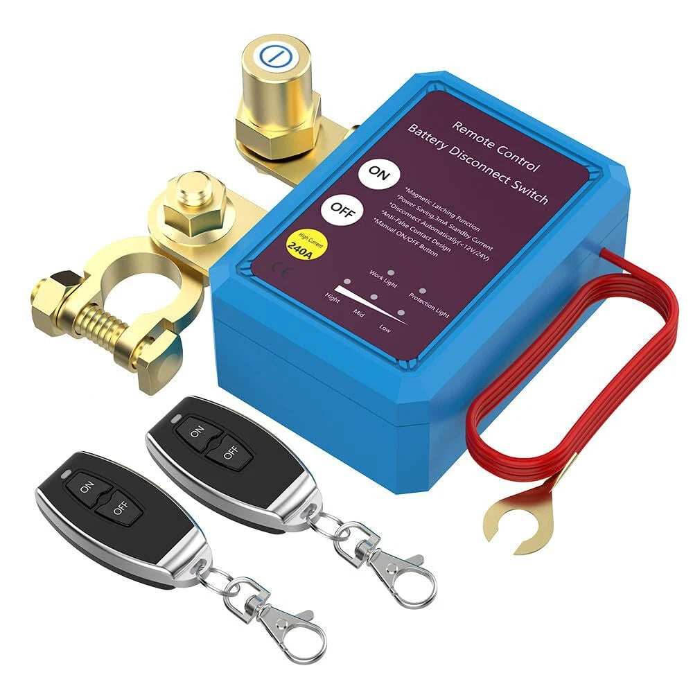 12V 240A Car Battery Disconnect Switch Wireless Remote Control