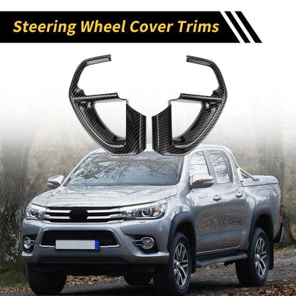 1 Set Carbon Fiber Steering Wheel Cover Trims for Toyota Tundra (2022–2024)