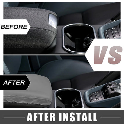 Center Console Armrest Cover Pad for Toyota Highlander (2008-2013) Gray