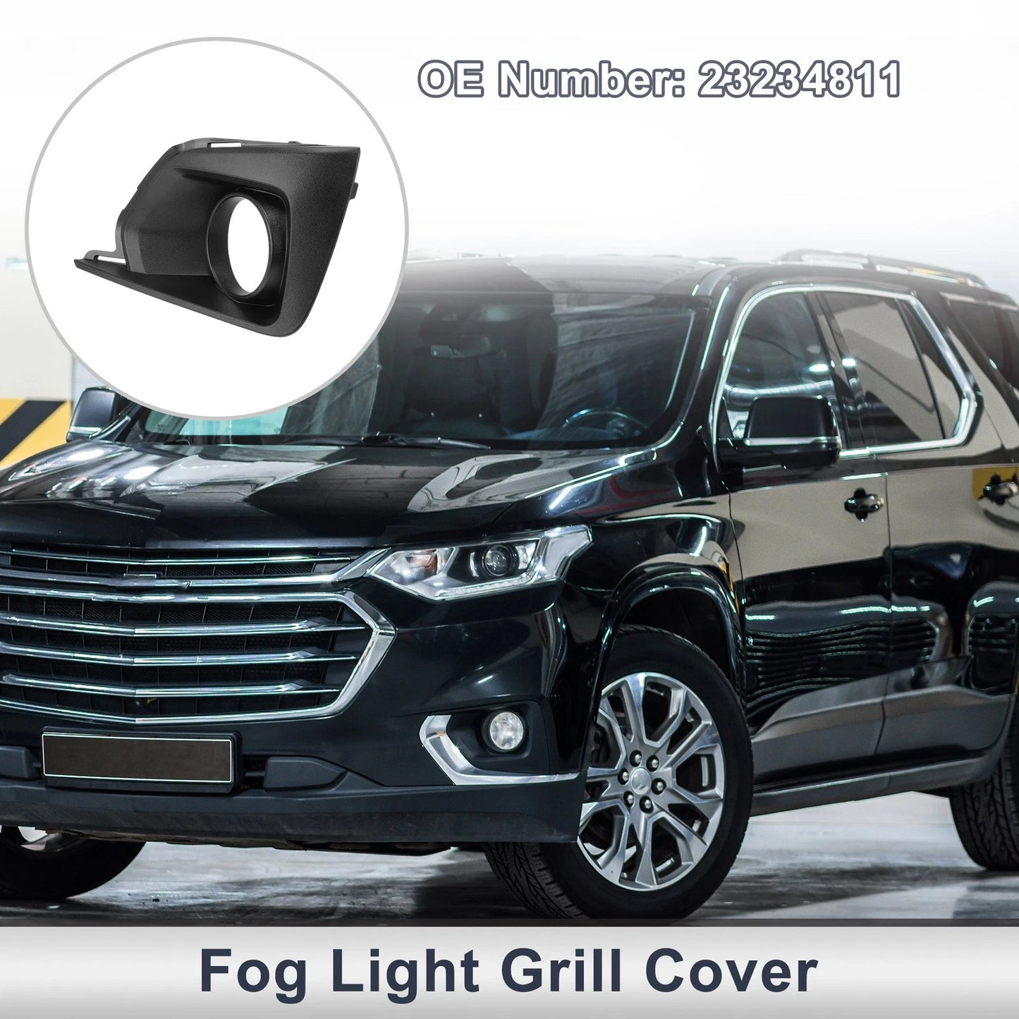 1 Pc Car Front Left Fog Light Grill for Chevrolet Traverse (2018-2019)