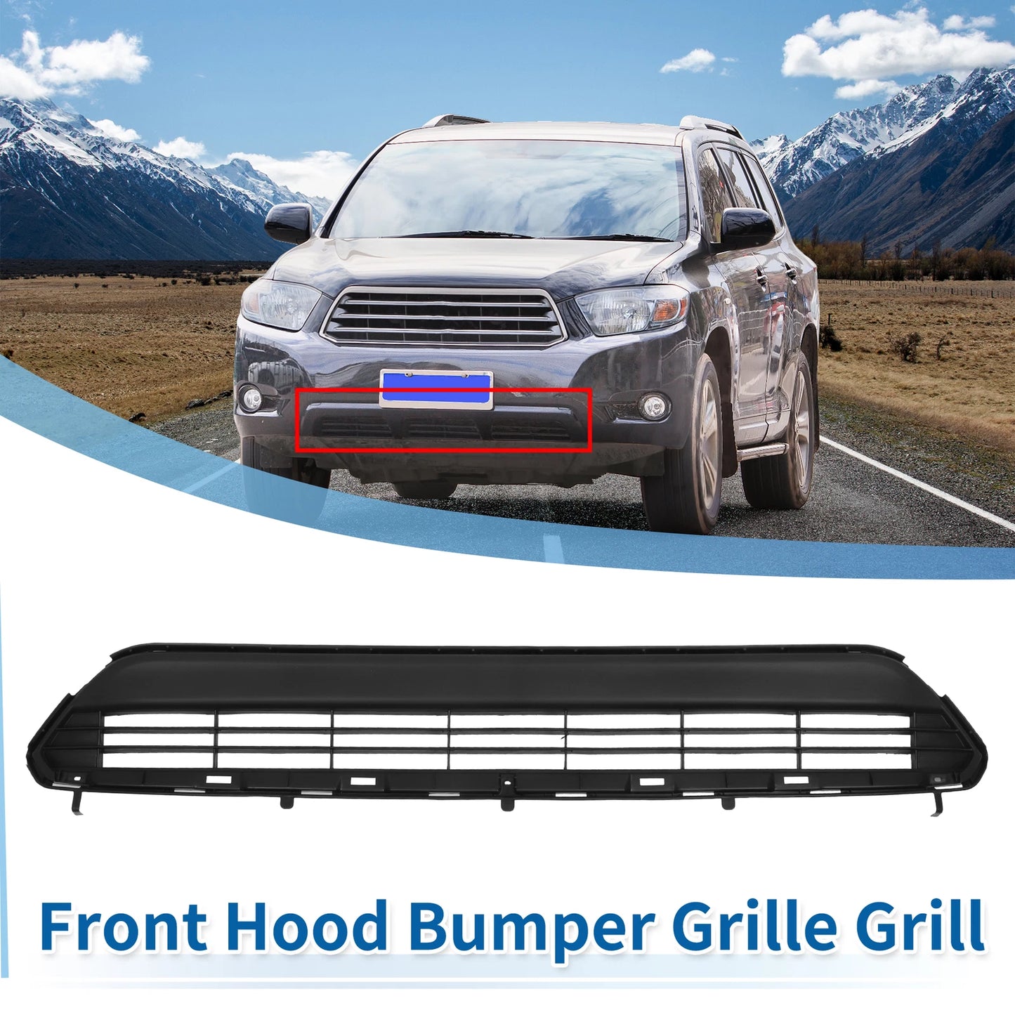 Front Bonnet Bumper Grille for Toyota Highlander (2011-2013)