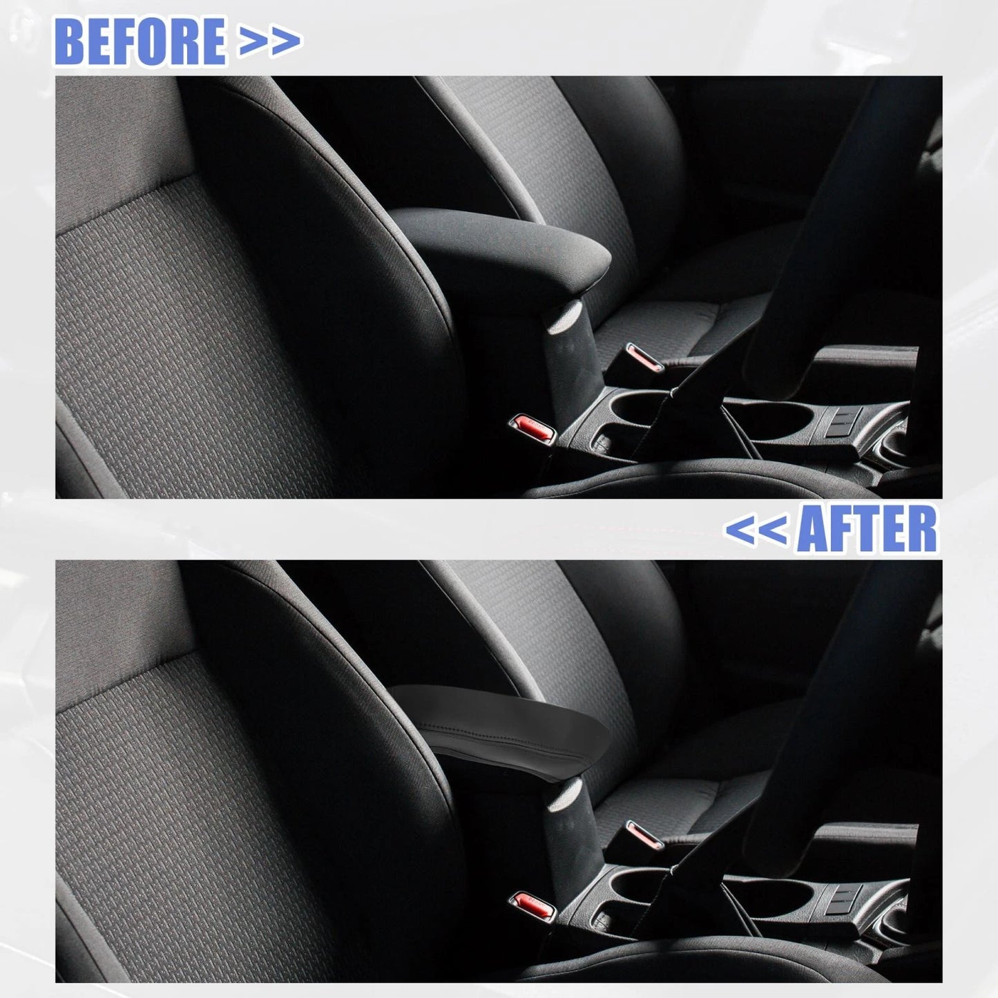 Faux Leather Armrest Seat Box Cover Protector for Toyota Corolla (2014–2019)
