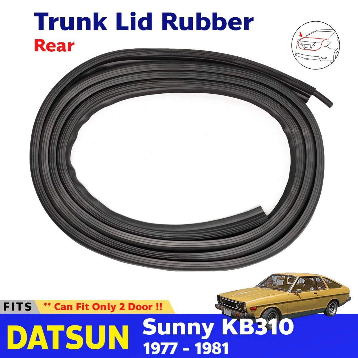 Trunk Lid Luggage Rubber Weatherstrip Fits Datsun Sunny KB310 2D Coupe 77-81 D11