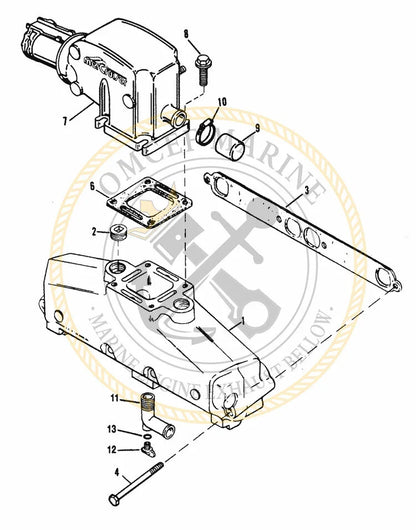 Elbow Drain Plug & Hose Fitting for Mercruiser Inboard & Stern Drive (N/A)
