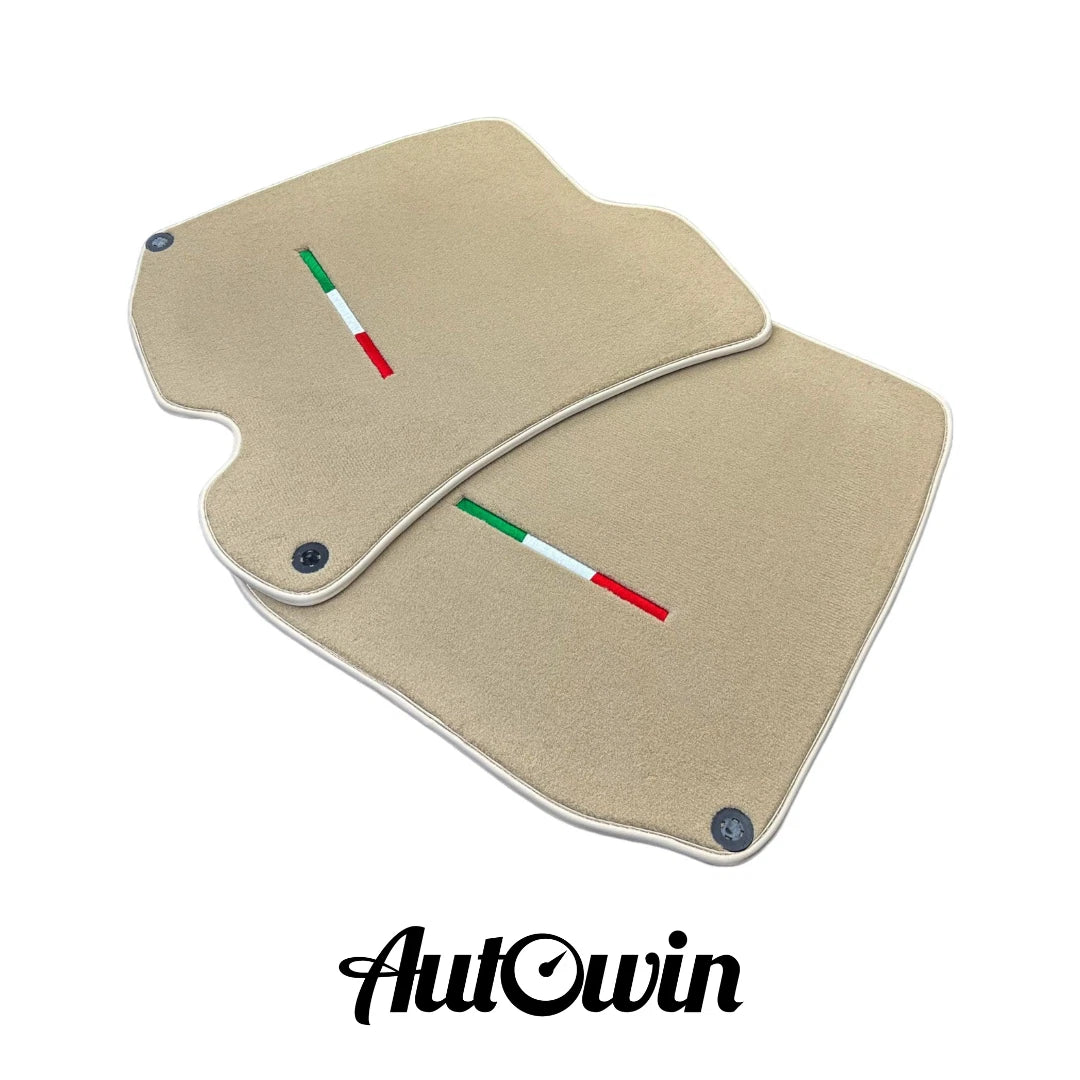Beige Floor Mats for Ferrari Roma (2021-2024) Italian Edition