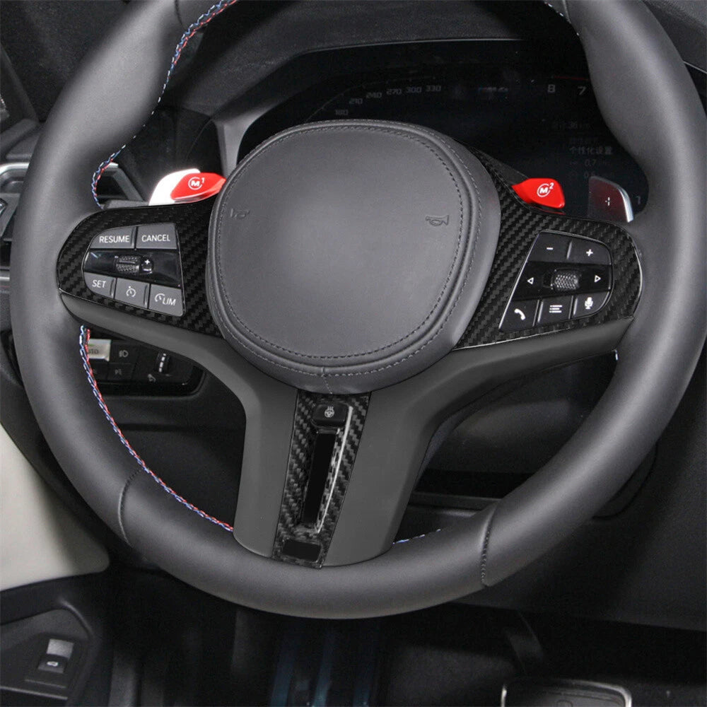 Real Carbon Fiber Steering Wheel Cover for BMW M2 M3 M4 G82 G83 (2023)
