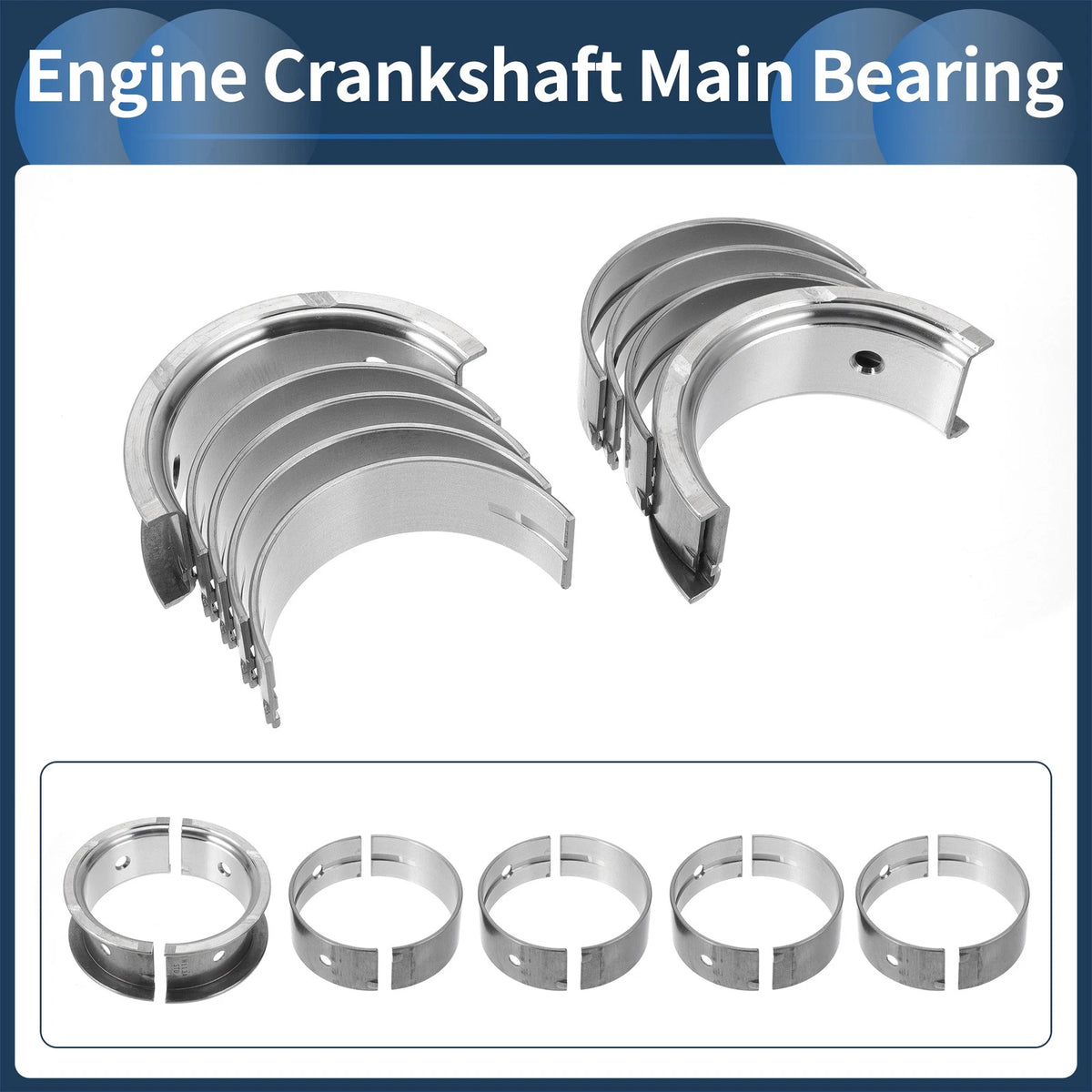 10 x Main Bearing Set for Mitsubishi L200 (1986-1995)