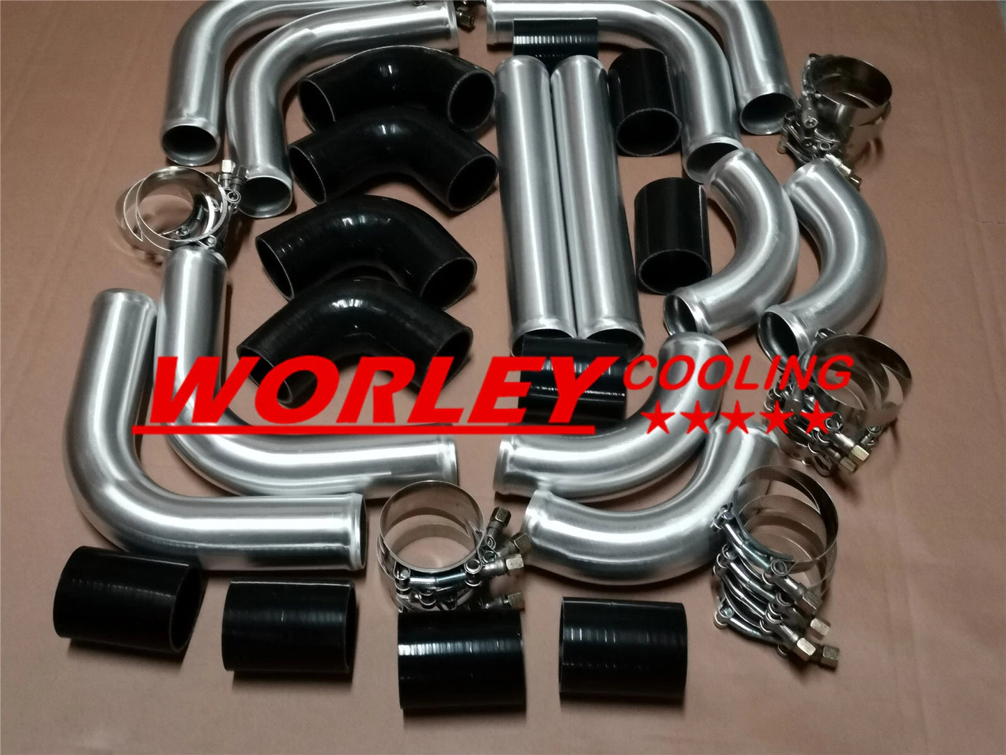 Intercooler 450x300x70mm with 76mm Piping & Silicone Hose for QLD