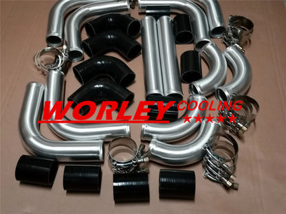 Intercooler 450x300x70mm with 76mm Piping & Silicone Hose for QLD