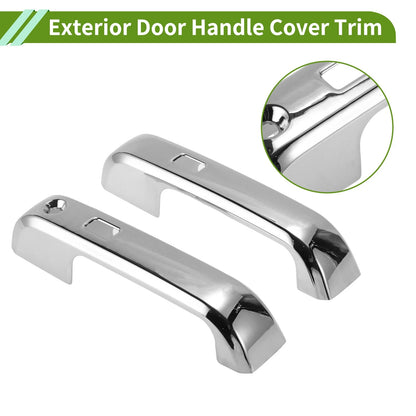Silver Tone Exterior Door Handle Cover Trim for Ford F150