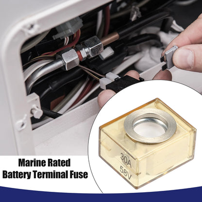 30A Marine Battery Fuse Terminal 58V DC Max Universal for All Marine Models