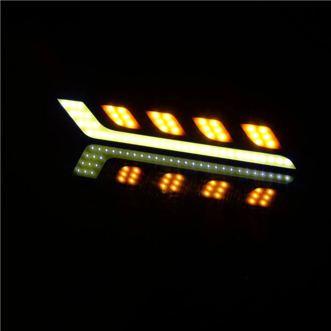 DC 12V White Amber COB LED DRL Fog Lights for Car