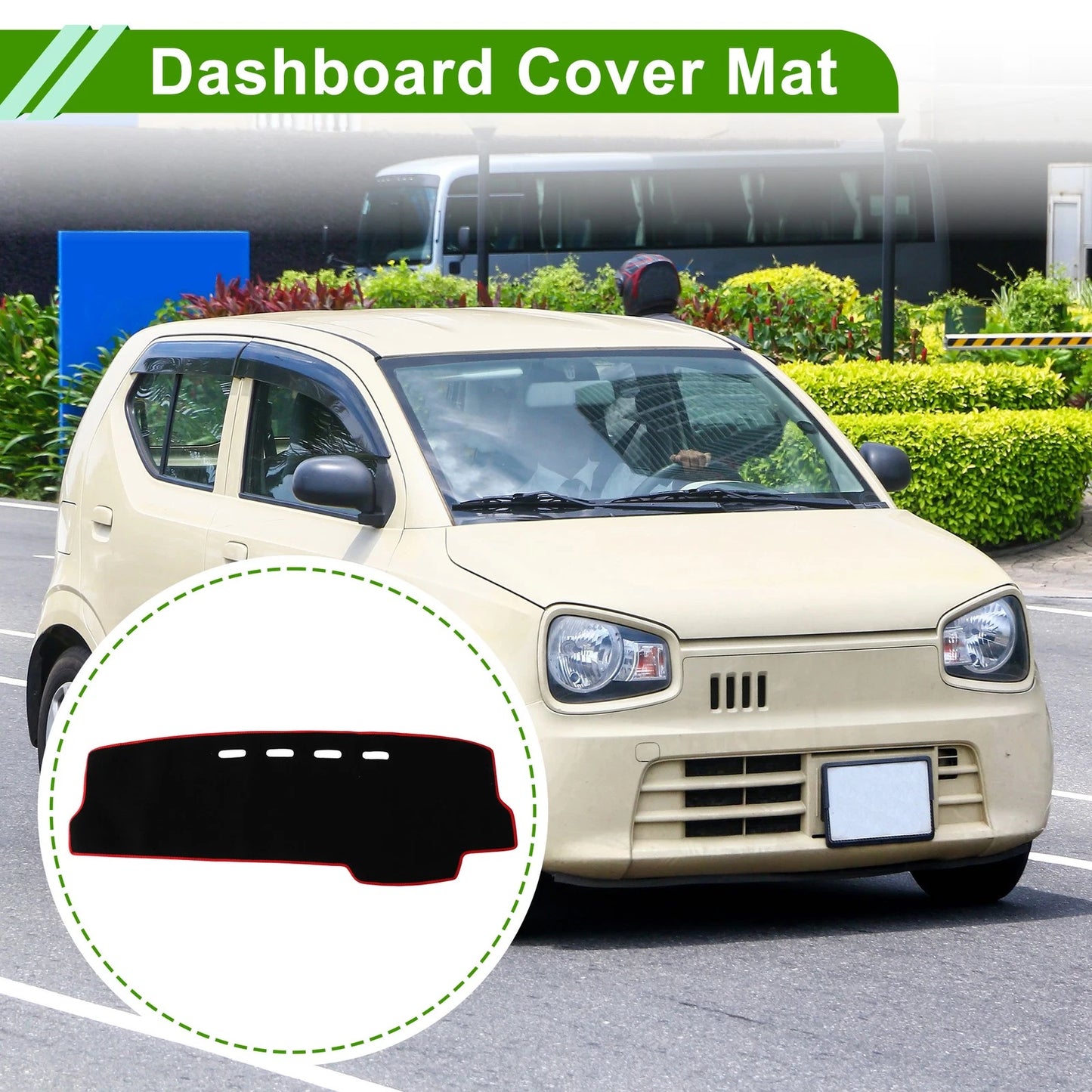Dashboard Cover for Suzuki Alto 2019-2022 Black Red Trim 1 Pc