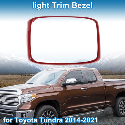 Rear Row Headlight Trim Bezel Red for Toyota Tundra (2014–2021)